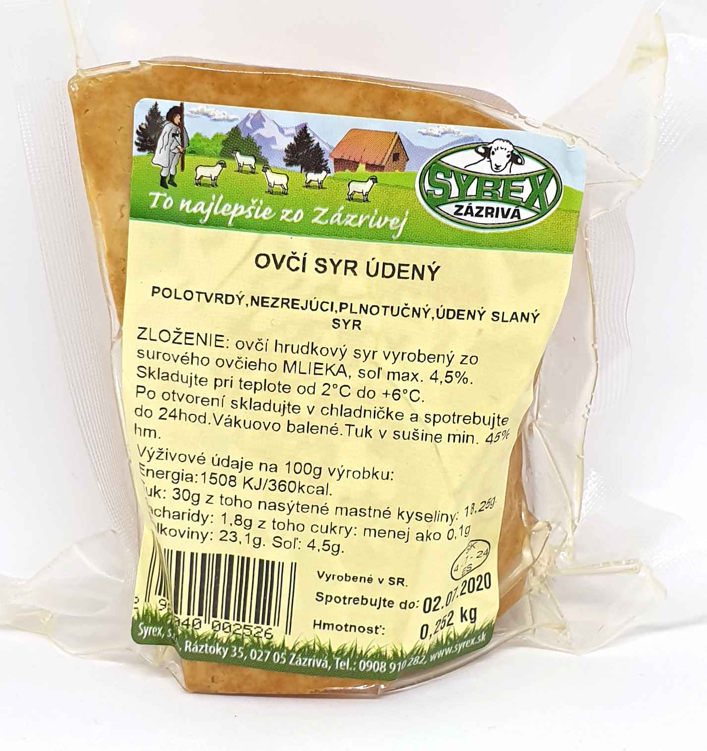 Ovčí syr údený solený (cena za 1kg)